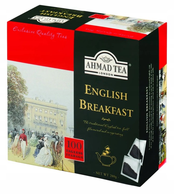 Herbata czarna ekspresowa Breakfast Ahmad Tea 200 g z zawieszką