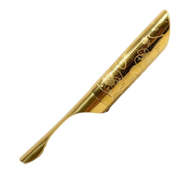 Zaparzacz na herbatę ze złotą powłoką